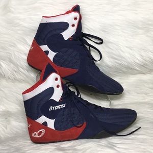 Otomix M3000 Stingray Men’s Weightlifting Gym Shoe, Red/White/Blue, Size 13